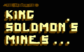 King Solomon's Mines Title Screenshot