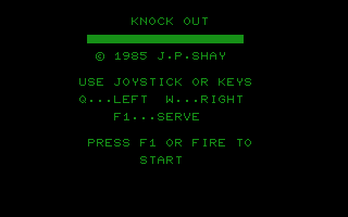 Knock Out Title Screenshot