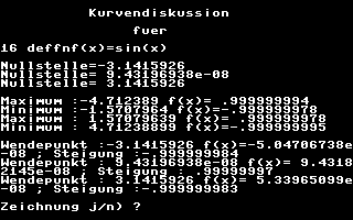 Kurvendiskussion (1985) Title Screenshot
