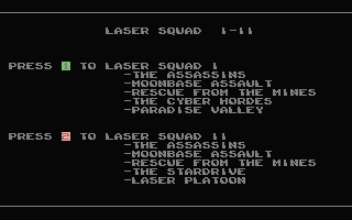 Laser Squad I+II Title Screenshot