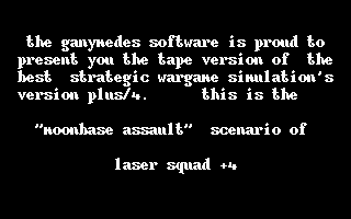 Laser Squad I 2 Title Screenshot