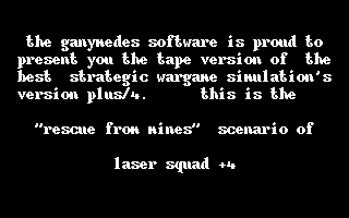 Laser Squad I 3 Title Screenshot