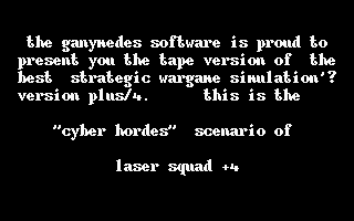 Laser Squad I 4 Title Screenshot