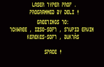 Laser Typer Professional Title Screenshot