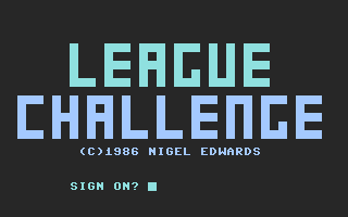 League Challenge Title Screenshot