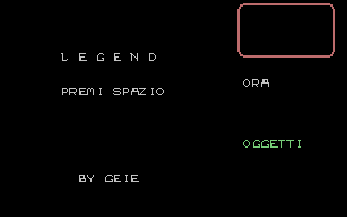 Legend (C16/MSX 30) Title Screenshot