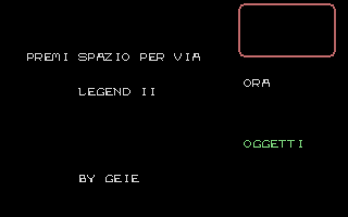 Legend II Title Screenshot