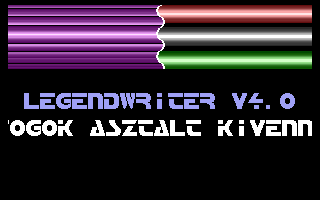 Legendwriter V4.0 Title Screenshot