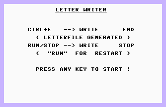 Letter Writer Screenshot