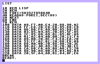 LISP Screenshot