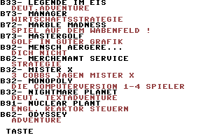 Liste Spiele 89 Screenshot