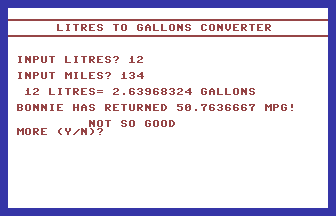 Litres To Gallons Converter Screenshot