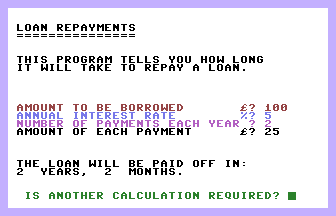 Loan Repayments Screenshot