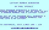 Lottery Number Generator