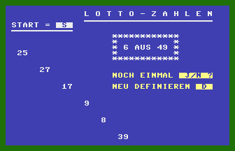 Lotto-Zahlen Screenshot