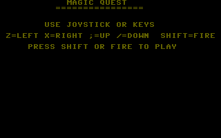 Magic Quest Title Screenshot