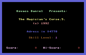 Magician's Curse 5 Hungarian Title Screenshot