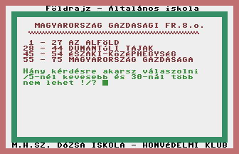 Magyarország Gazdasági Földrajza 8. osztály Title Screenshot