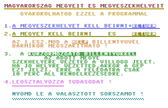 Magyarország Megyéi És Megyeszékhelyei Title Screenshot