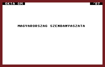 Magyarország Szénbányászata Title Screenshot