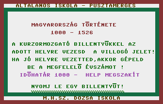 Magyarország Története Title Screenshot