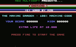 Maniac Garden Title Screenshot