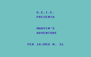 Marvin's Adventure Title Screenshot