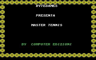 Master Tennis Title Screenshot