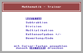 Mathe-Trainer Title Screenshot