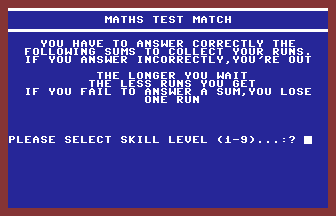 Maths Test Match Title Screenshot