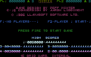 Matrix (Byte Games 11) Title Screenshot