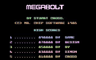 Megabolts Title Screenshot