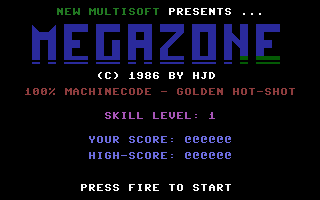 Megazone Title Screenshot