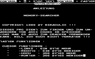 Memory-Searcher Anleitung