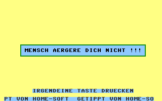 Mensch ärgere Dich nicht (Commodore Welt) Title Screenshot