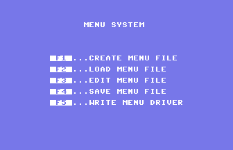 Menu System Title Screenshot