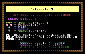 Meteorstorm (Courbois) Title Screenshot