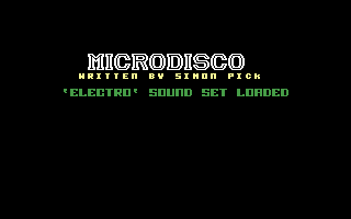 MicroDisco Title Screenshot