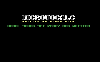 MicroVocals Title Screenshot