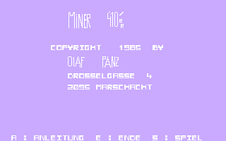 Miner 410er Title Screenshot