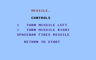 Missile Title Screenshot