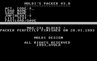 Moldi's Packer V3.0 Screenshot