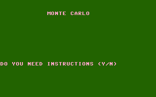 Monte Carlo Title Screenshot