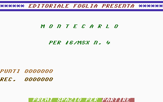Montecarlo Title Screenshot