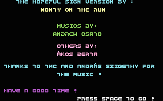 Monty On The Run (THS) Title Screenshot