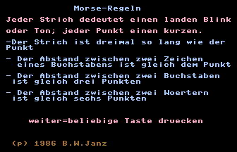 Morse-Regeln Title Screenshot