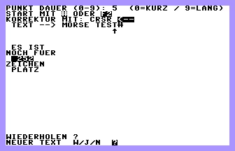Morse-Trainer Screenshot