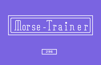 Morse-Trainer Title Screenshot