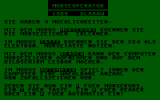 Morseoperator Title Screenshot