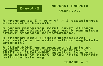 Mozgási Energia (Tábl. 2) Title Screenshot